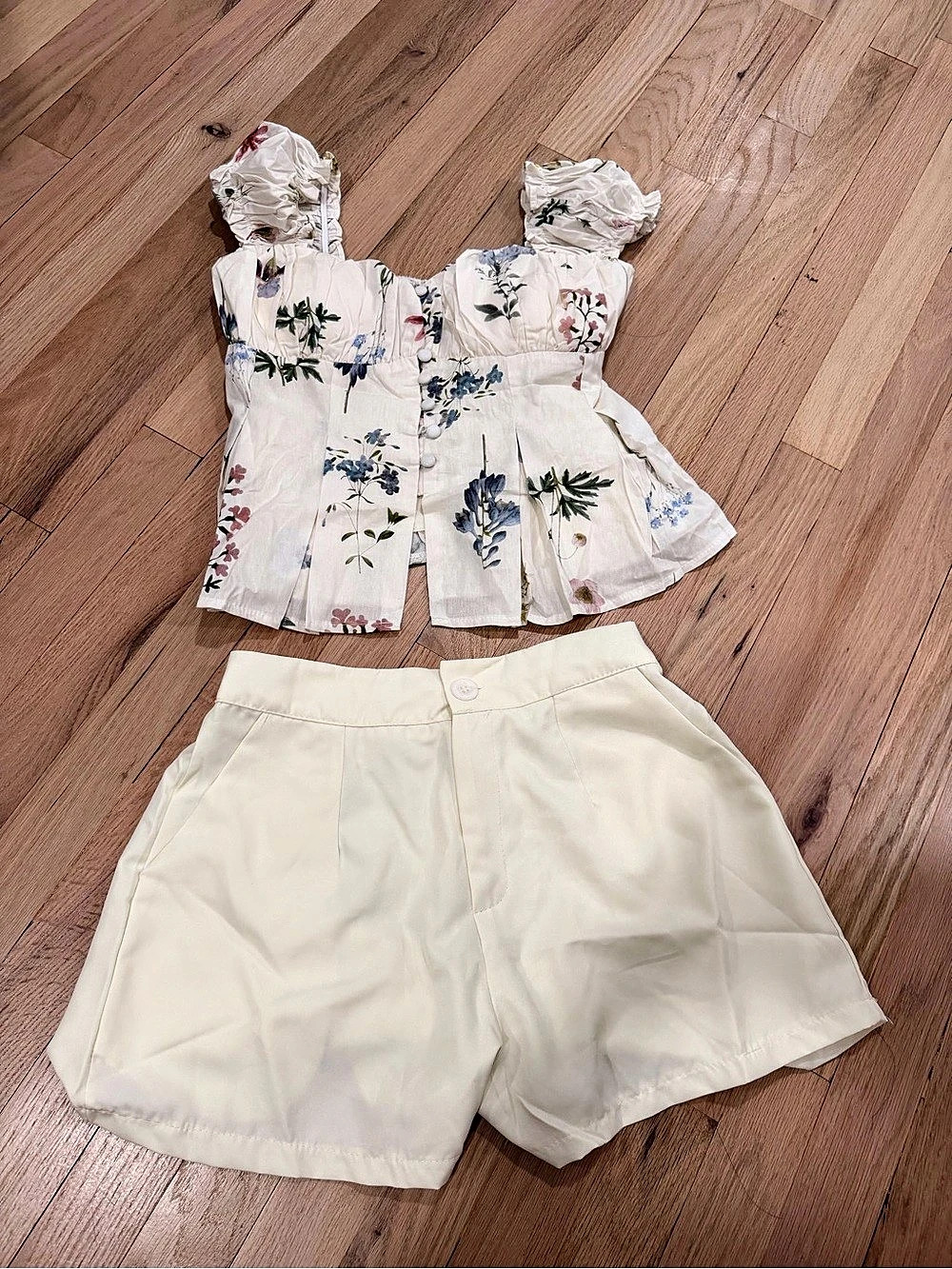 Floral Top & Shorts Set NWT
